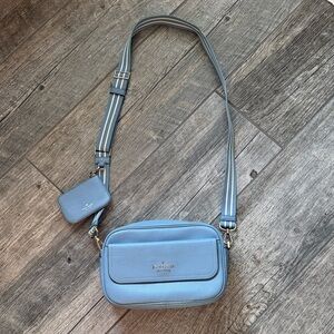 Kate Spade Blue Crossbody Camera Bag with Pouch